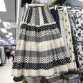 Women's Polka Dot Contrast Stitching Slimming Skirt