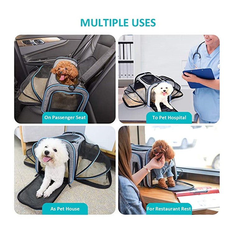 Airline Approved Expandable Pet Carrier | Foldable Soft-Sided Dog & Cat Travel Bag