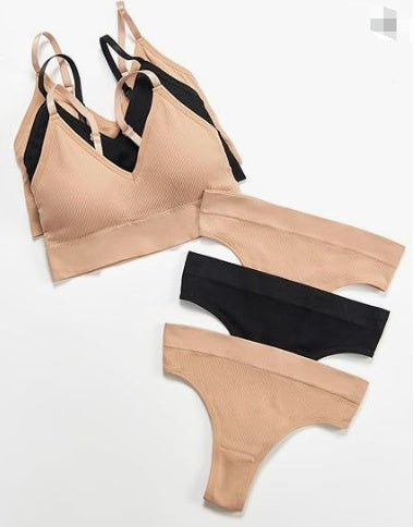 Plus-Size Thin Push-Up Sports Bra Set Without Steel Ring for Small Chest